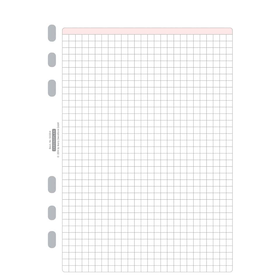 Ersatzeinlage, A5, kariert, 50 Blatt, weiß CHRONOPLAN 50304 CHRONOPLAN 50304 Notizen