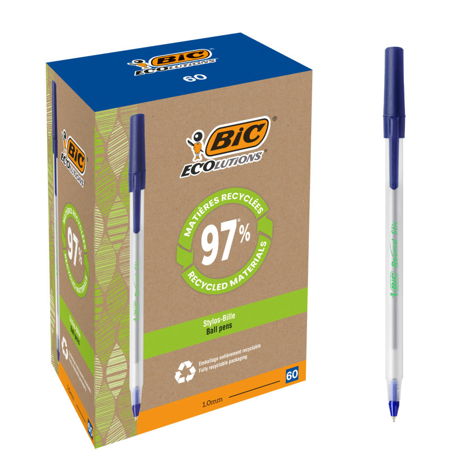 Kugelschreiber ECOlutions® Round Stic®, 0,4 mm, blau BIC 8932403 BIC 893240 Ecolutions