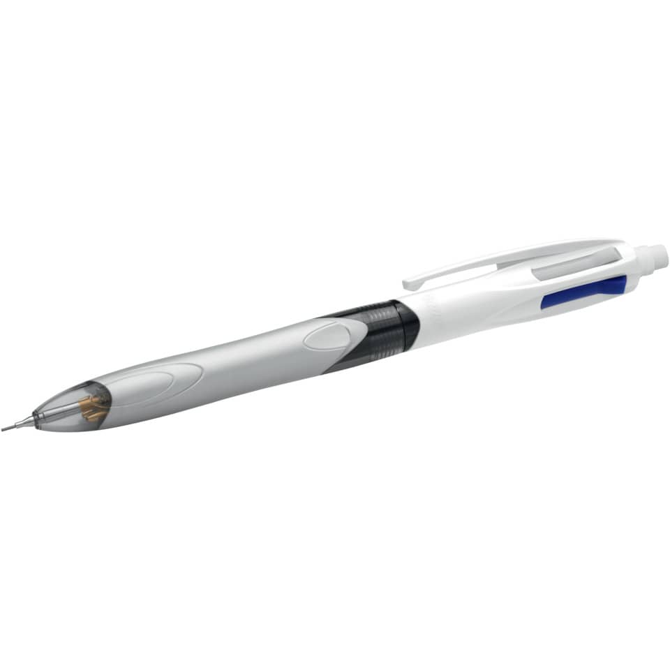 Mehrfarb-Druckkugelschreiber 4 Colours® 3+1 HB, 0,4/0,7 mm, grau BIC 942104 BIC 942104  4Colours