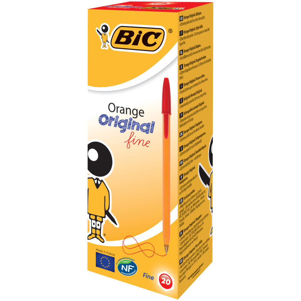 Kugelschreiber Orange Original fine, Kappenmodell, 0,35 mm, rot BIC 8099241 BIC 8099241/1199110112