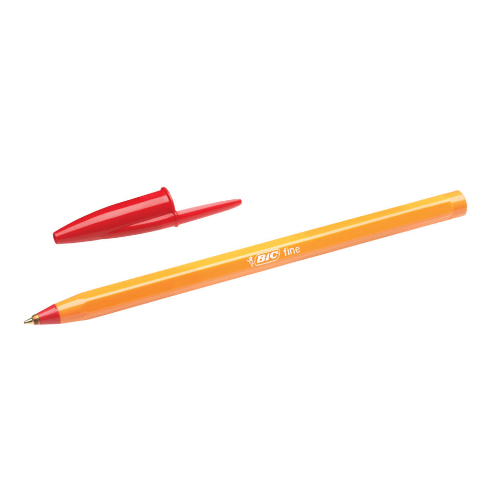Kugelschreiber Orange Original fine, Kappenmodell, 0,35 mm, rot BIC 8099241 BIC 8099241/1199110112
