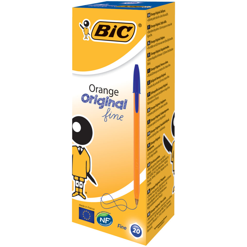 Kugelschreiber Orange Original fine, Kappenmodell, 0,35 mm, blau BIC 8099221 BIC 8099221/1199110111