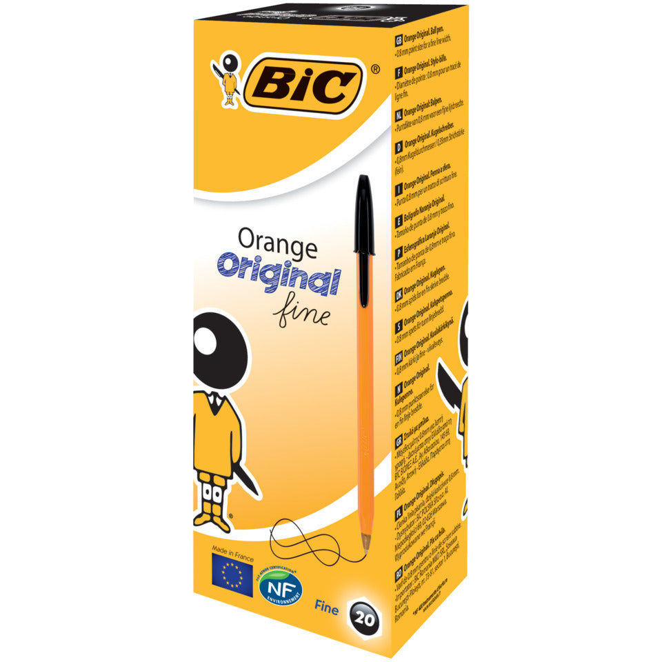 Kugelschreiber Orange Original fine, Kappenmodell, 0,35 mm, schwarz BIC 8099231 BIC 8099231/1199110114