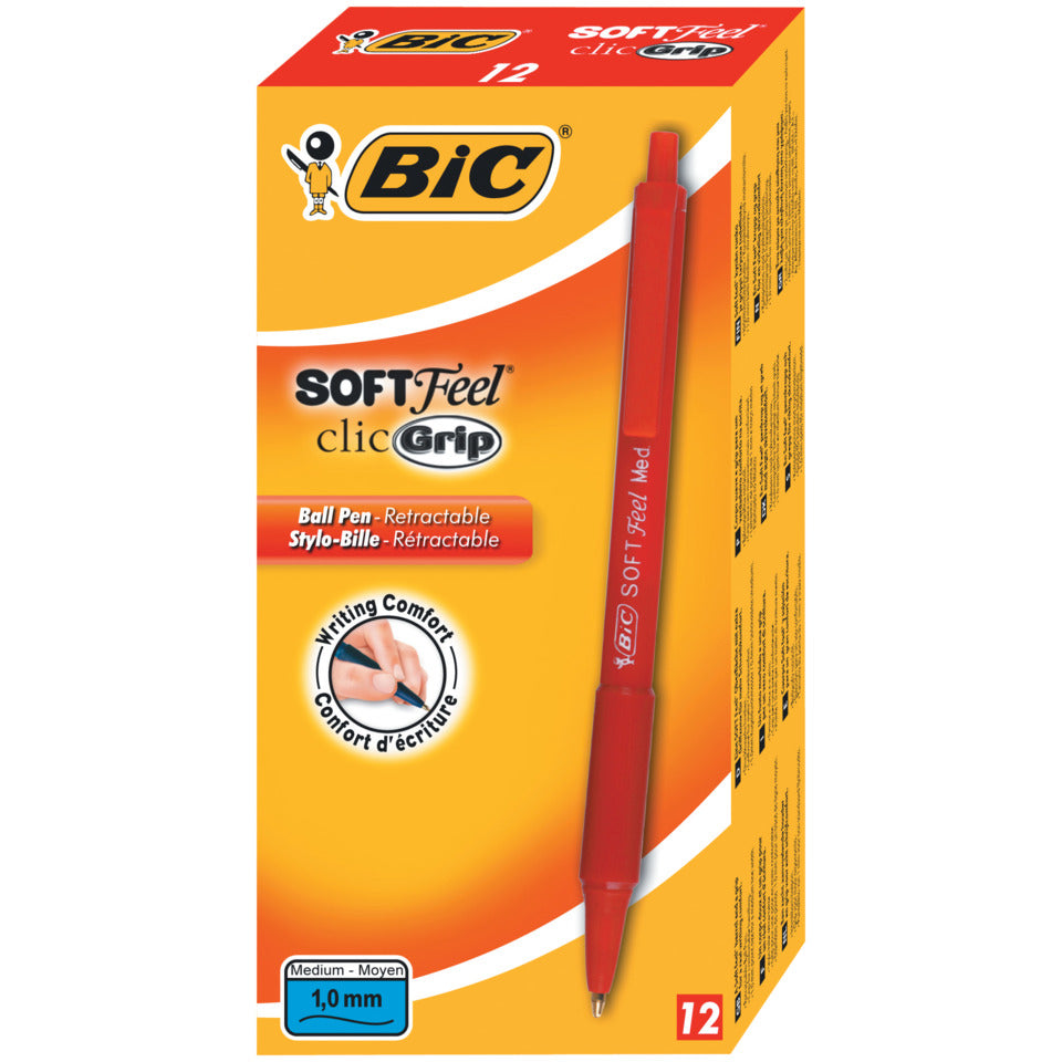 Druckkugelschreiber Soft Feel®, 0,4 mm, rot BIC 837399 BIC 837399 Clic