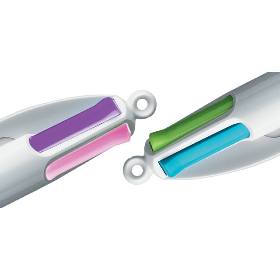 Vierfarbkugelschreiber 4 Colours® Fun, 0,4 mm, sortiert BIC 889609 BIC 889609 4ColoursFun
