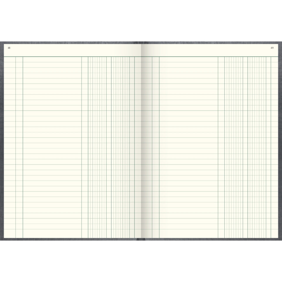 Spaltenbuch A4, 192 Seiten, mit Seitenzahlen, 2 Spalten, Kunststoff, grau KÖNIG & EBHARDT 8614522 K+E 86-14522