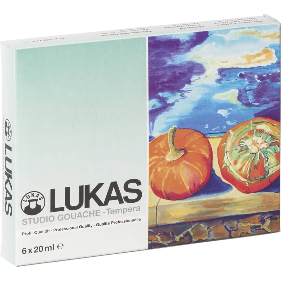 Malfarbe Tempera, 20ml, 6 Stück, sortiert LUKAS K118006 LUKAS K118006 Tube