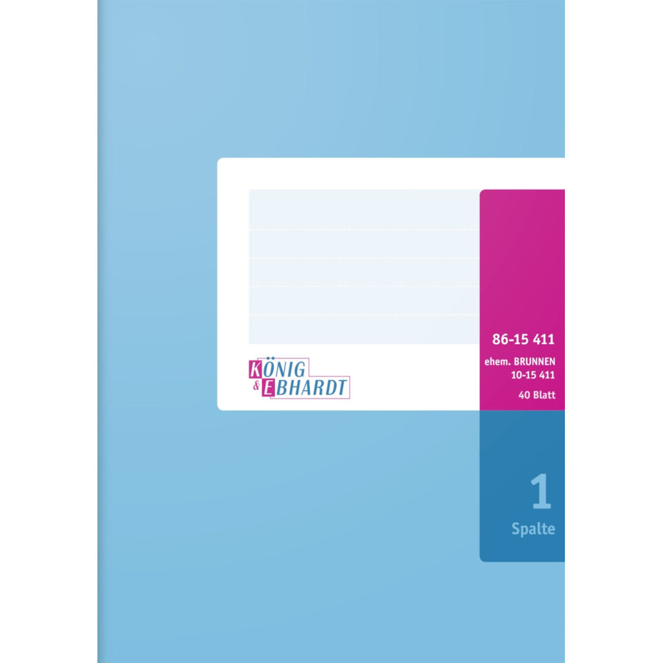 Spaltenbuch A5, 80 Seiten, 1 Spalten, Karton, magenta/hellblau KÖNIG & EBHARDT 8615411 K+E 86-15411