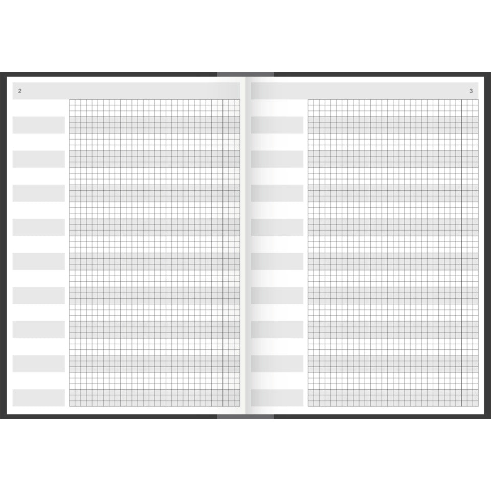 Protokoll- und Konferenzbuch A4, kariert, schwarz KÖNIG & EBHARDT 8655223 K+E 8655223
