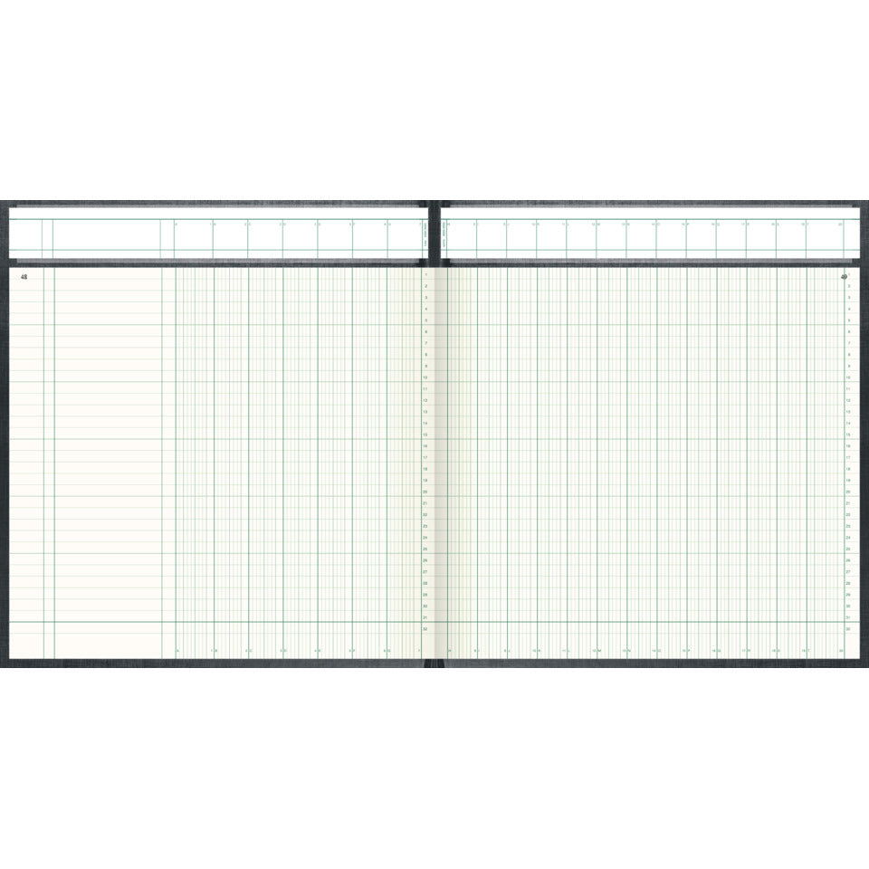 Spaltenbuch mit Kopfleiste 277×255 mm, 192 Seiten, mit Seitenzahlen, 20 Spalten, Kunststoff, grau KÖNIG & EBHARDT 86-11702 K+E 86-11702 Deckenb.86-11702