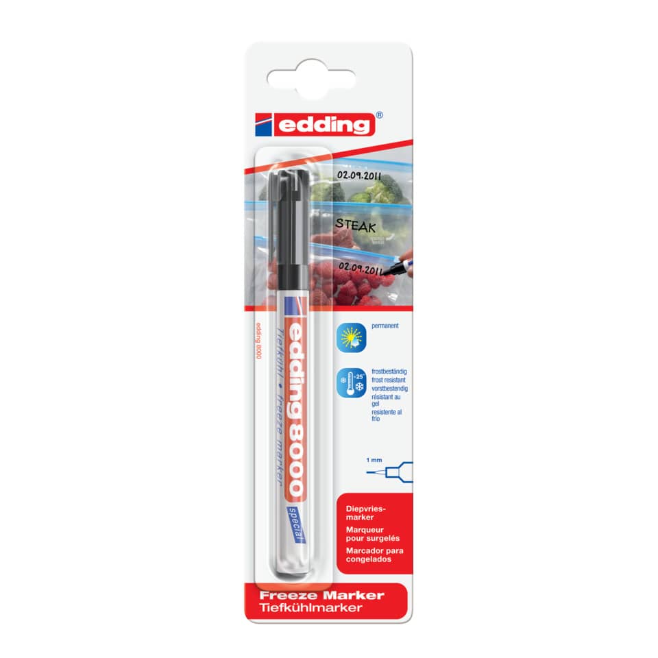 Tiefkühlmarker 8000, schwarz EDDING BLK8000-1-4001 EDDING 4-8000-1-4001 Blister