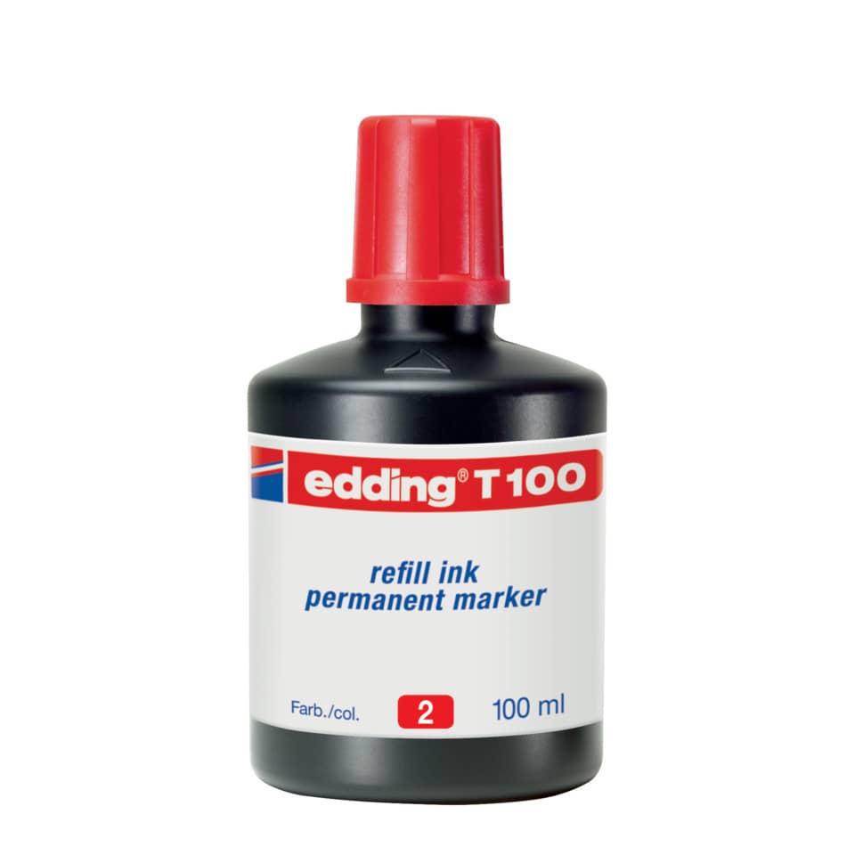 Nachfülltinte Permanentmarker, 100ml, rot EDDING 4T100002 EDDING 4-T100002
