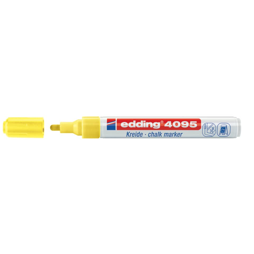 Windowmarker 4095, 2-3mm, Rundspitze, neongelb EDDING 4-4095065 EDDING 4-4095065 Kreidemarker Rundspitze