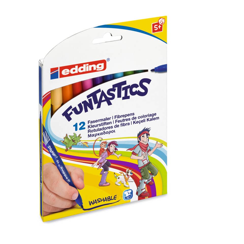 Kinderfasermaler Funtastic, 1mm, 12 Stück, sortiert EDDING 4-15-12-1 EDDING 4-15-12-1 Funtastics