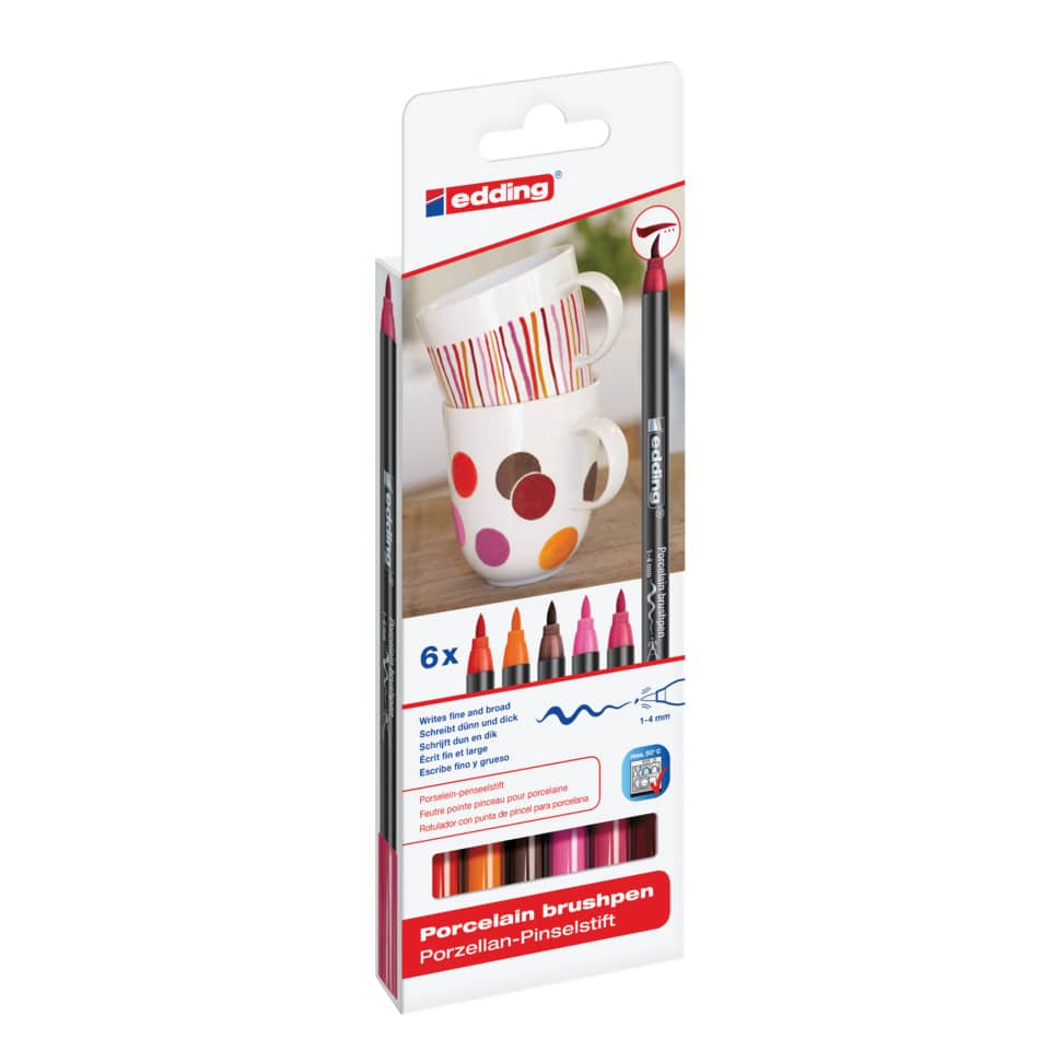 Porzellanmalstift 4200 Warm, 6 Stück, sortiert EDDING 4200-6999 EDDING 4200-6999 Warm