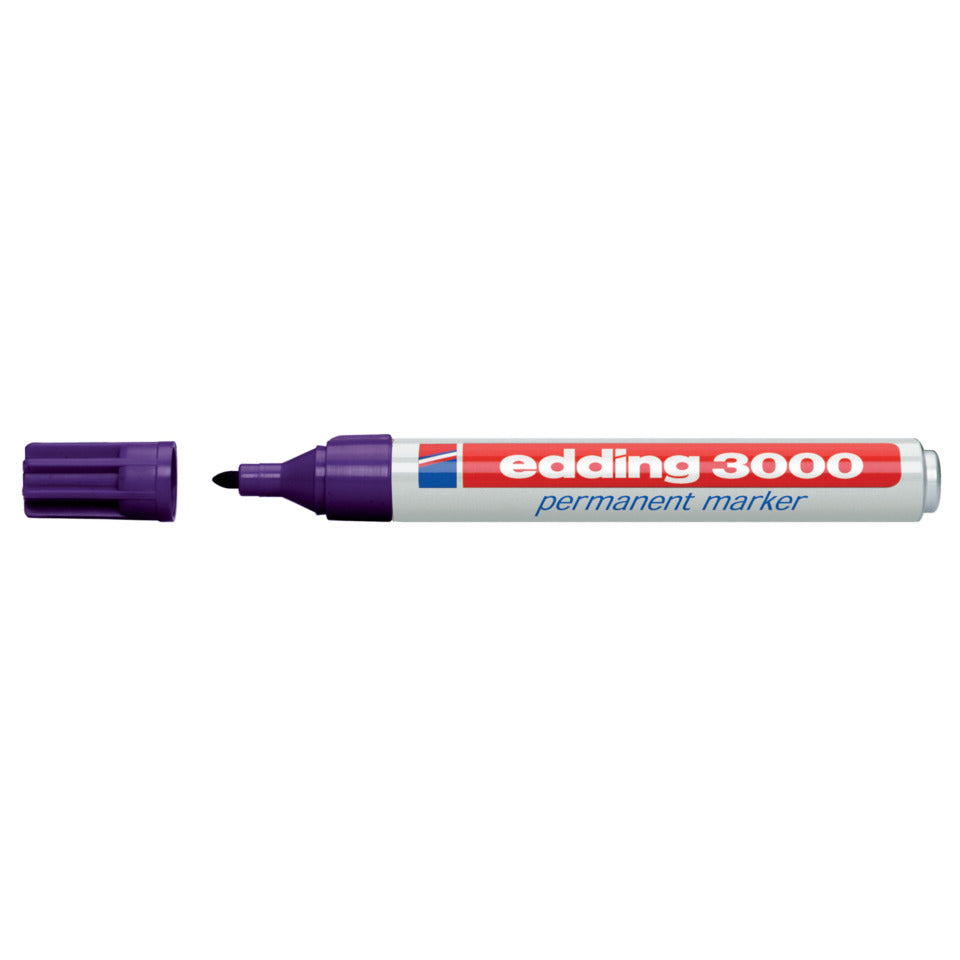 Permanentmarker 3000, Rundspitze, nachfüllbar, 1,5-3mm, violett EDDING 4-3000008 EDDING 3000-008 Rundspitze nachfüllbar
