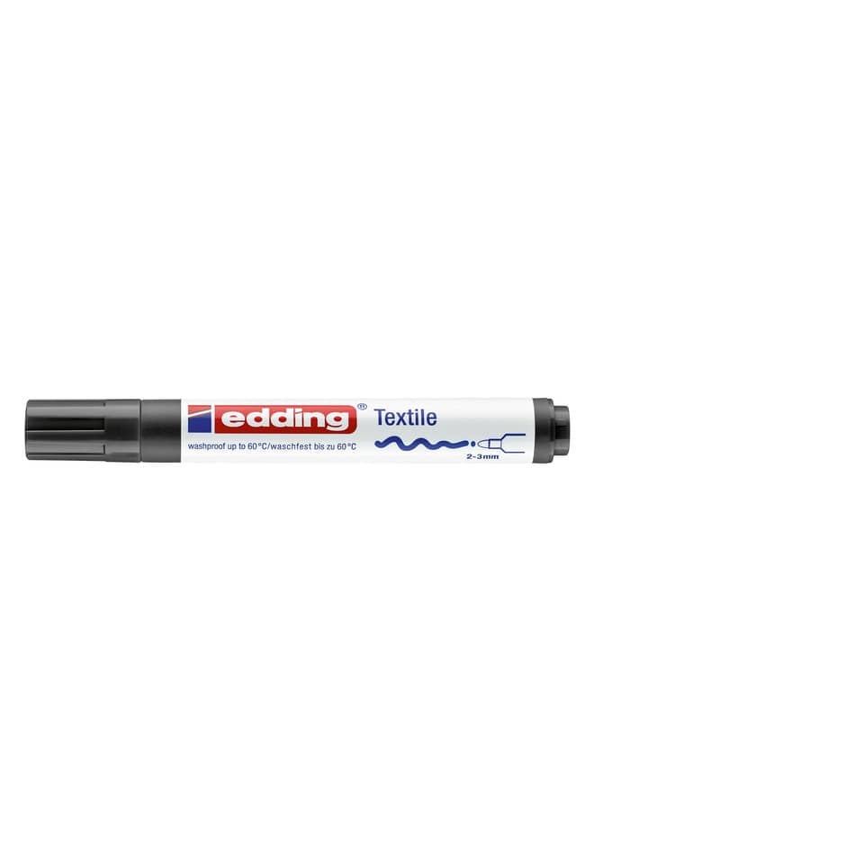 Textilmarker 4500, 2-3mm, schwarz EDDING 44500001 EDDING 4500 1  2-3mm