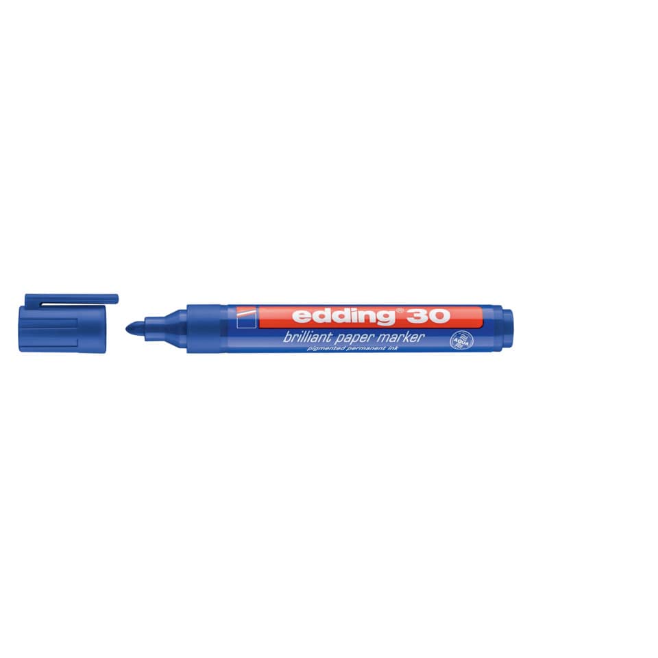 Brillant-Papiermarker 30, 1,5-3mm, blau EDDING 30-003 EDDING 30-003   F
