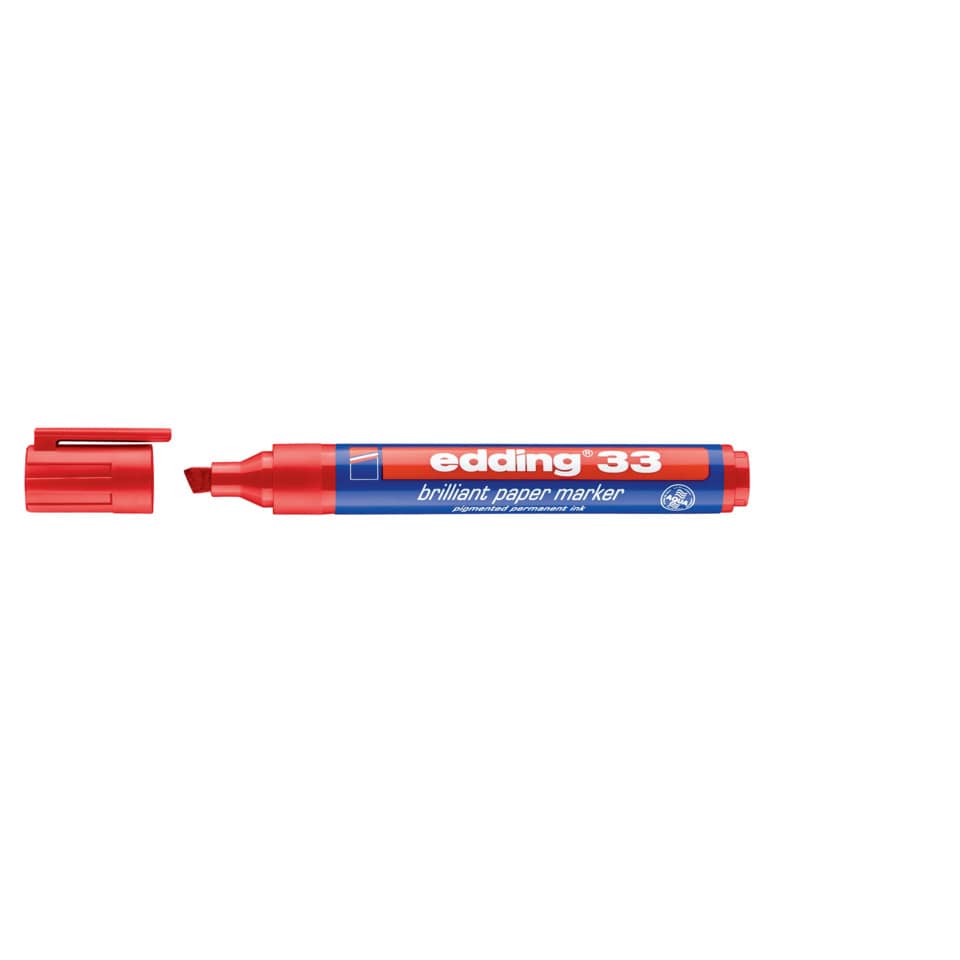 Brillant-Papiermarker 33, 1-5mm, rot EDDING 33-002 EDDING 33-002 Brillant Paper