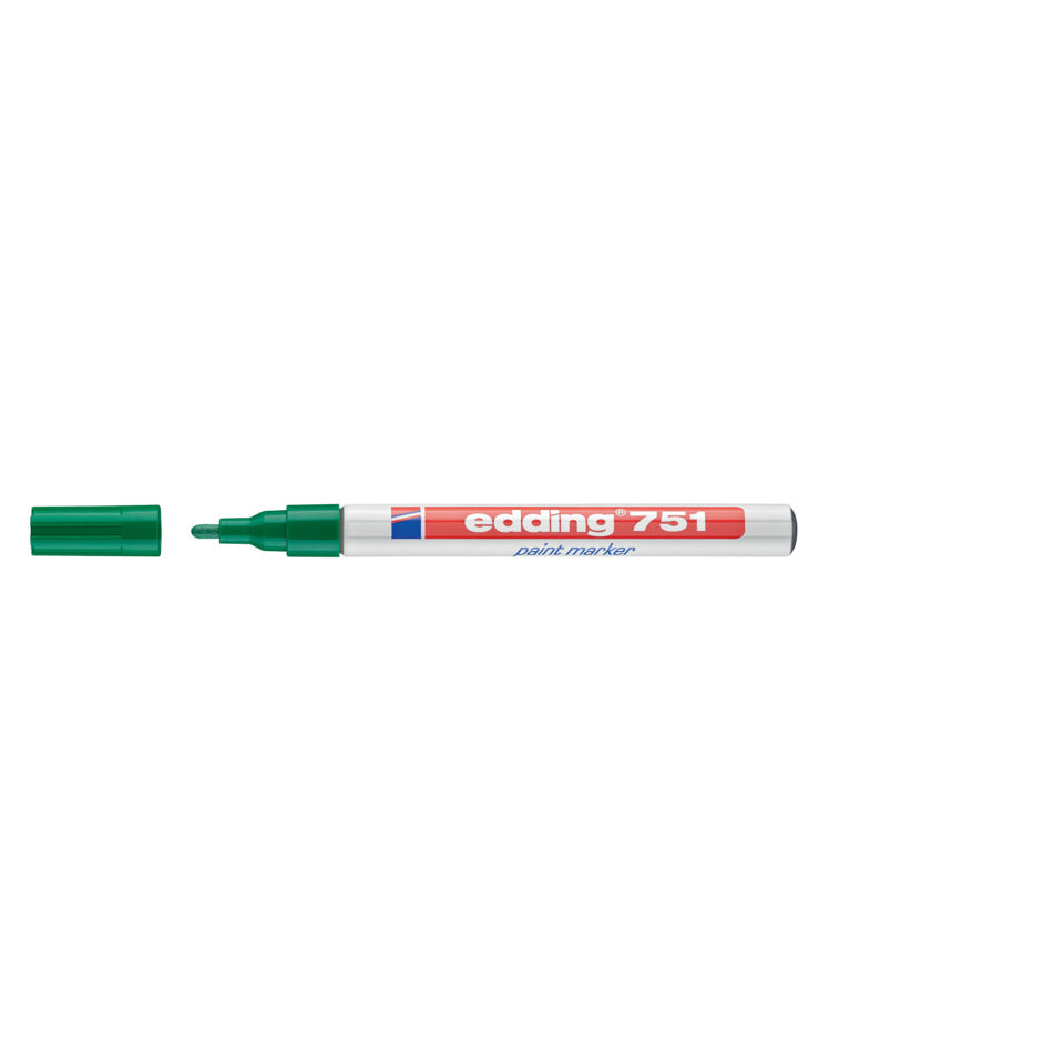 Lackmarker 751, 1-2mm, Rundspitze, grün EDDING 4751004 EDDING 751-004  Rundspitze