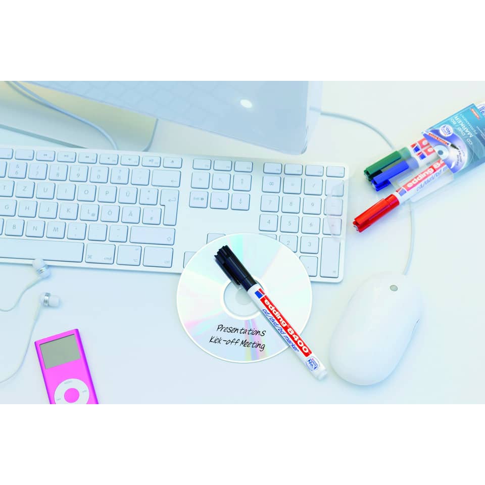CD-Marker 8400, 0,5-1mm, Rundspitze, rot EDDING 4-8400002 EDDING 4-8400002  0,75mm