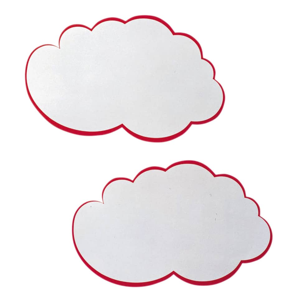 Moderationskarte Wolke, 620 x 370 mm, Altpapier, 20 Stück, weiß/rot FRANKEN UMZWG FRANKEN UMZWG  380.620mm