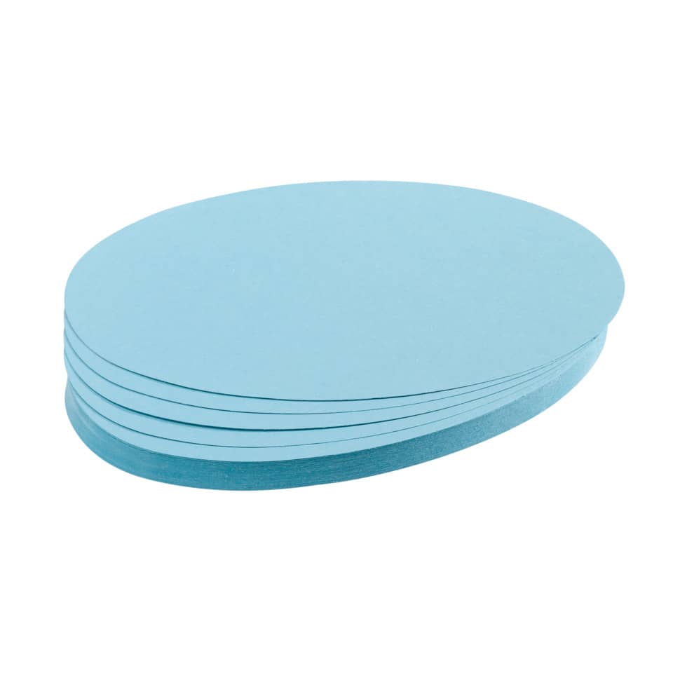 Moderationskarte Oval, 190 x 110 mm, Altpapier, 500 Stück, hellblau FRANKEN UMZ111918 FRANKEN UMZ111918 500ST
