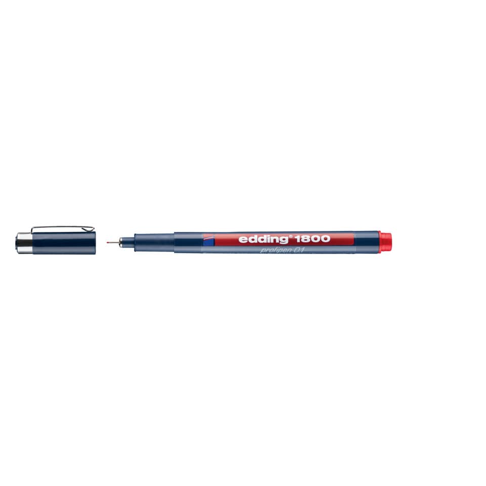 Präzisionsfeinschreiber 1800, 0,1mm, rot EDDING 1800-01-002 EDDING 4180001002 0,25mm