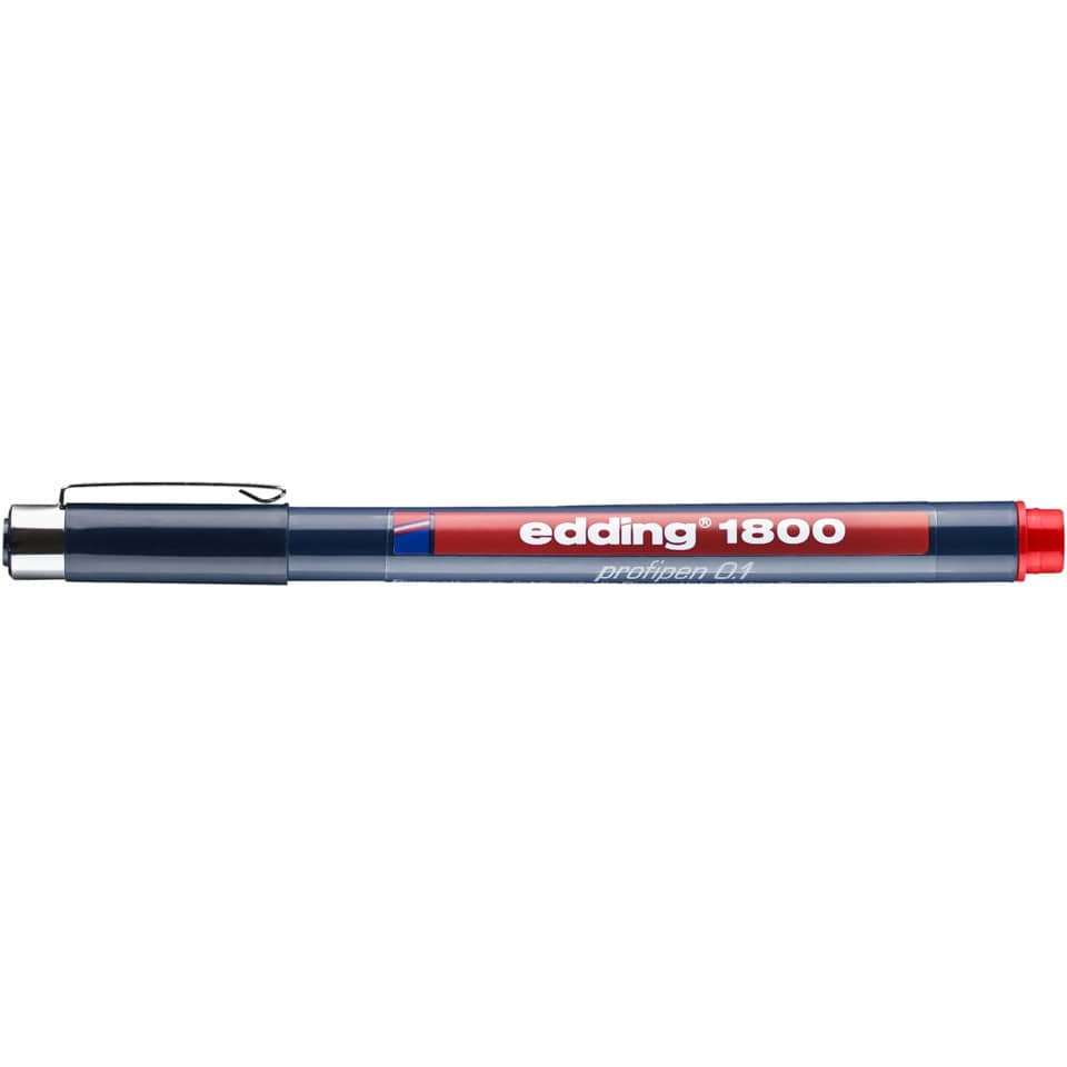 Präzisionsfeinschreiber 1800, 0,1mm, rot EDDING 1800-01-002 EDDING 4180001002 0,25mm