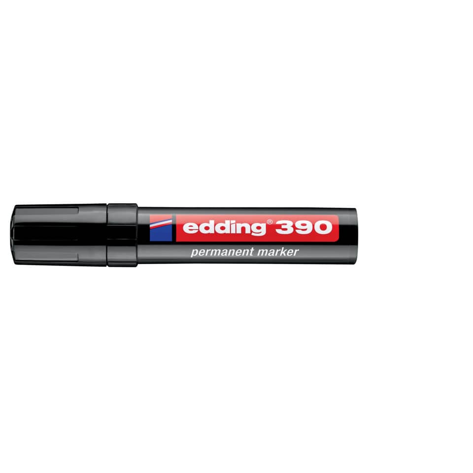 Permanentmarker 390, Keilspitze, nachfüllbar, 4-12mm, schwarz EDDING 390-001 EDDING 390-001 Keilspitze nachfüllbar