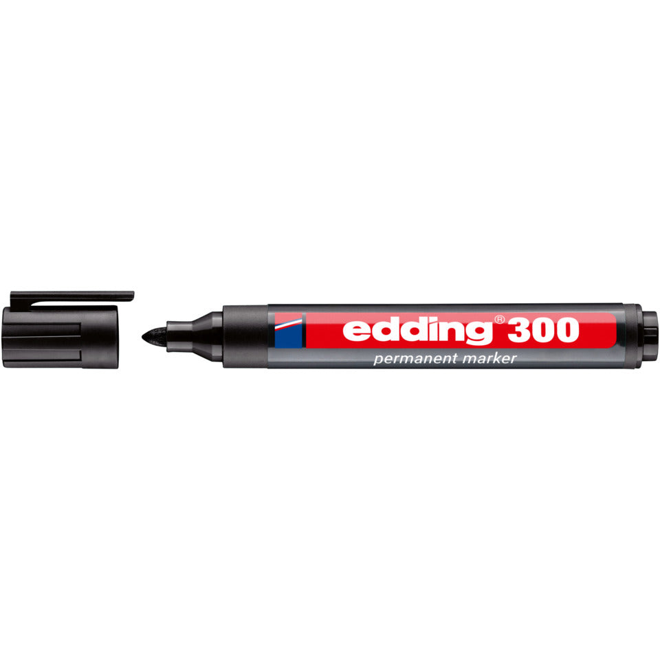 Permanentmarker 300, Rundspitze, nachfüllbar, 1,5-3mm, schwarz EDDING 4-300001 EDDING 4-300001 Rundspitze nachfüllbar