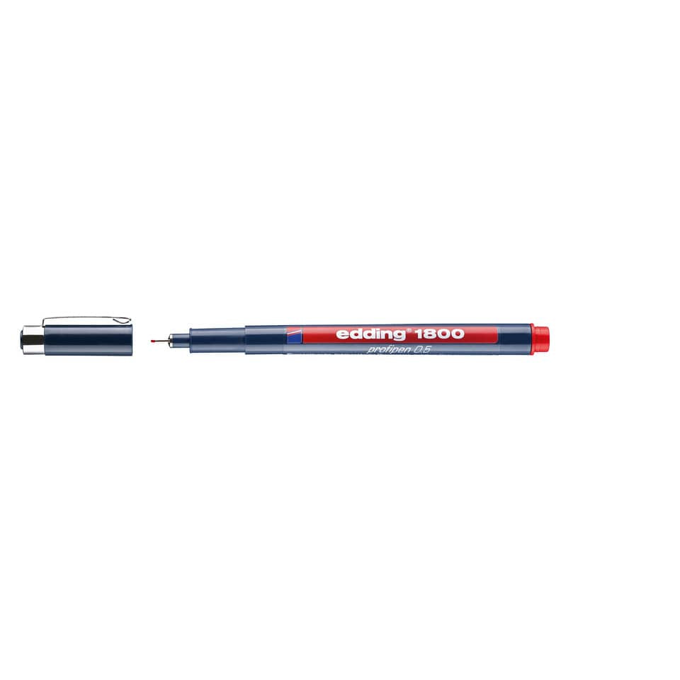 Präzisionsfeinschreiber 1800, 0,5mm, rot EDDING 1800-05-002 EDDING 4180005002 0,5mm