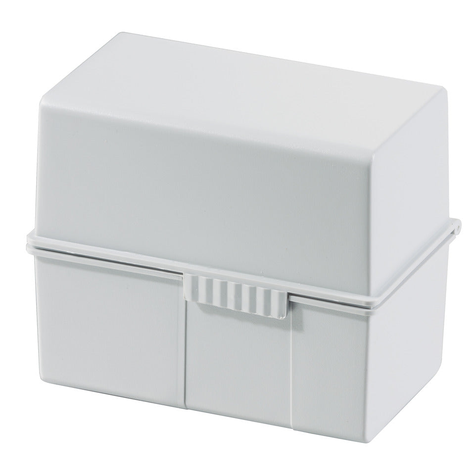Karteibox DIN A6 quer, max 400 Karten m. Stahlscharnier, lichtgrau HAN 976-11D HAN 976-11 300 16,5x9,5x14,3