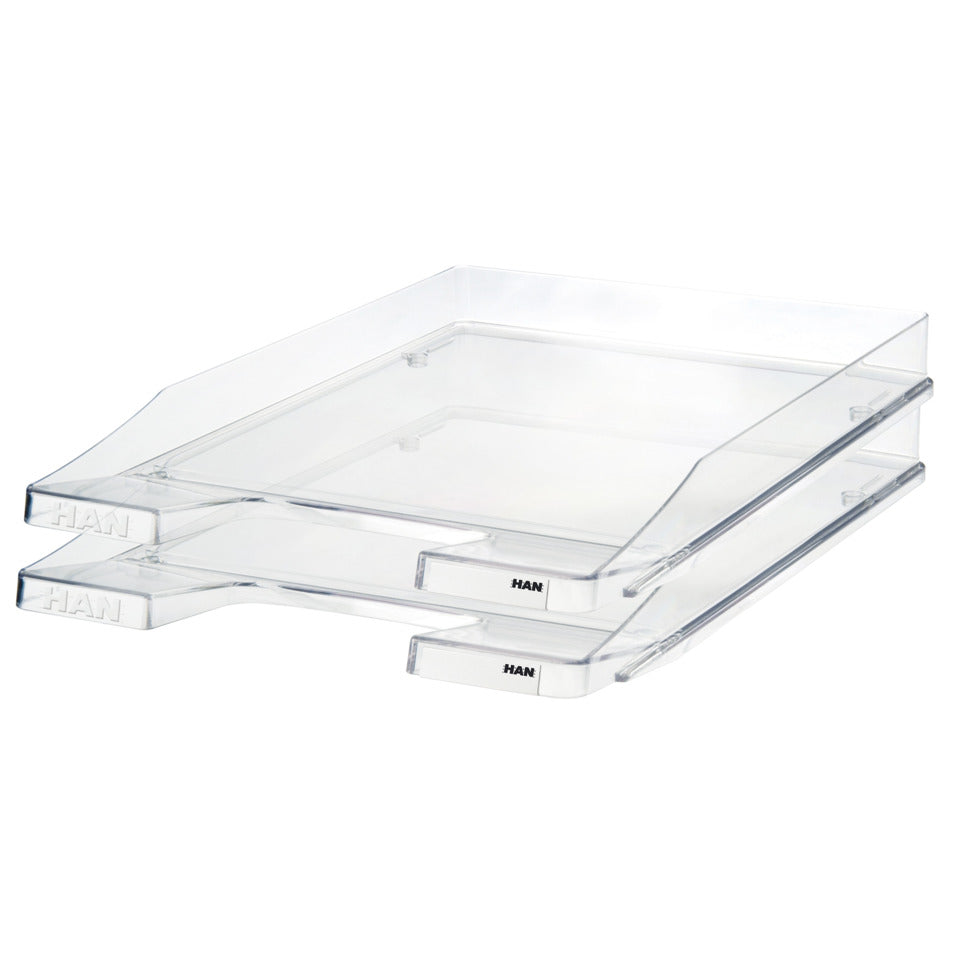 Briefablage JUNIOR, DIN A4/C4, flach, stabil, stapelbar, transparent HAN 1025-23D