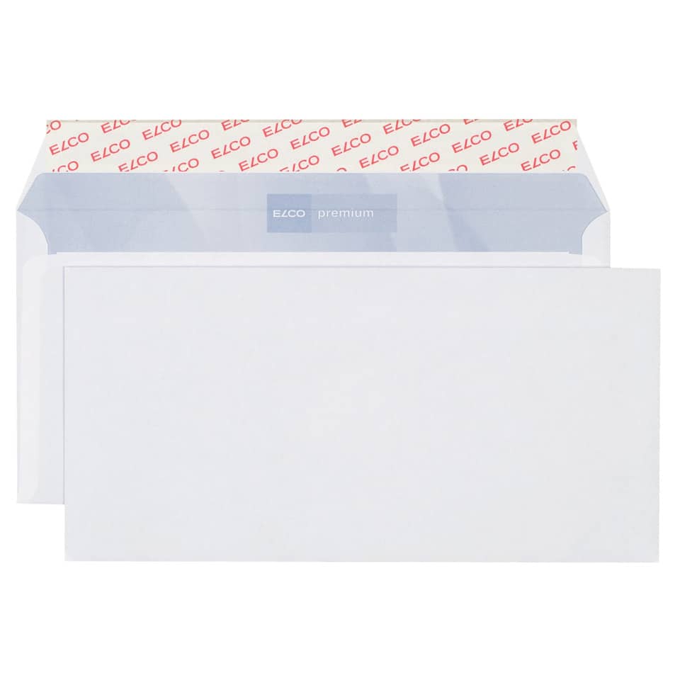 Briefumschlag Office ohne Fenster, DIN lang, 80g/m², haftklebend, 50 Stück, weiß ELCO 74463.12 ELCO 74463.12  Offs. 80 PG=50St