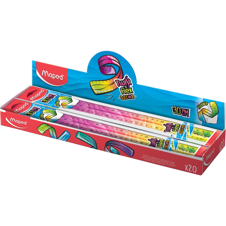 Lineal Twist'n Flex Decor, 30cm, sortiert MAPED M279315 MAPED 279315 Plastik