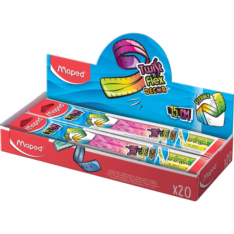 Lineal Twist'n Flex Decor, 15cm, sortiert MAPED M279115 MAPED 279115 Plastik