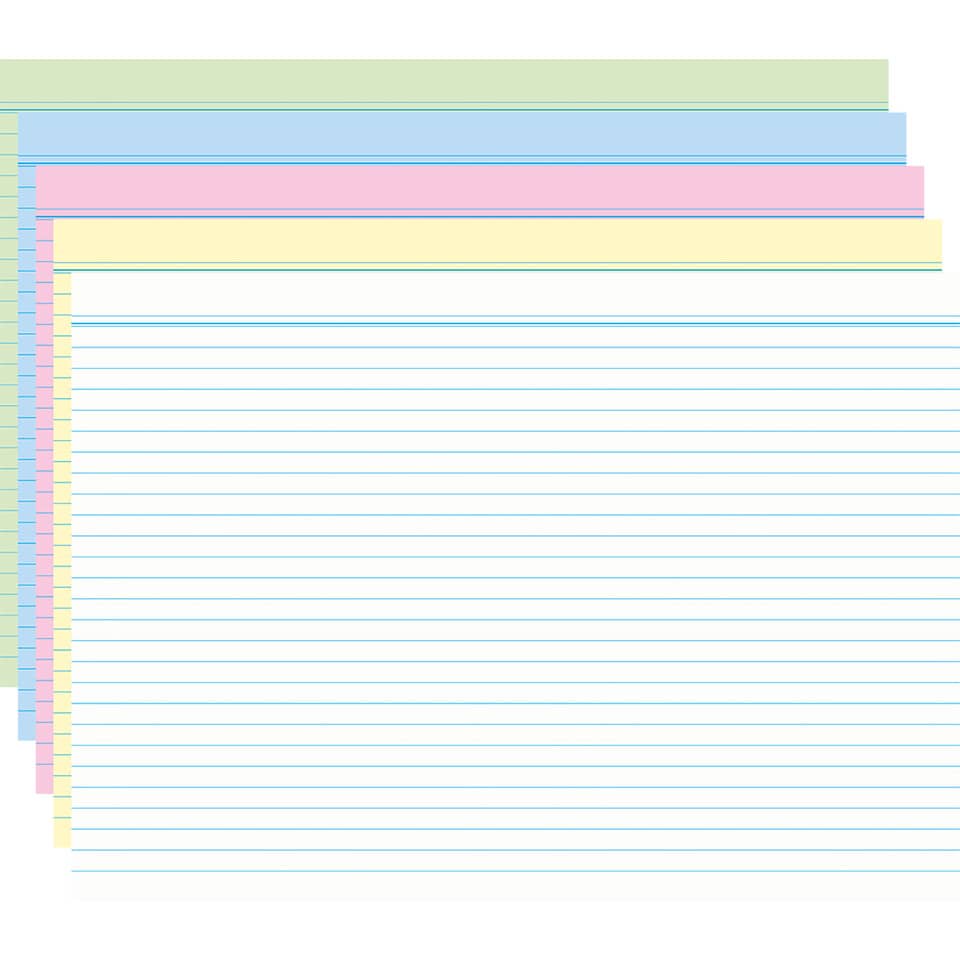 Karteikarte, A6, 170g/m², liniert, 100 Stück, sortiert RNK 115069 RNK 115069 100ST