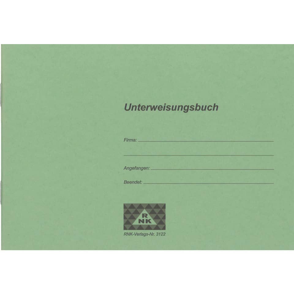 Unterweisungsbuch für die betriebliche Unfallverhütung, A5, 24 Blatt RNK 3122 RNK  24Bl          3122