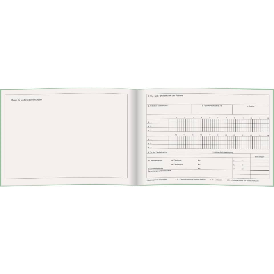 Kontrollbuch Fahrpersonal, A5 quer, 32 Blatt RNK 3095