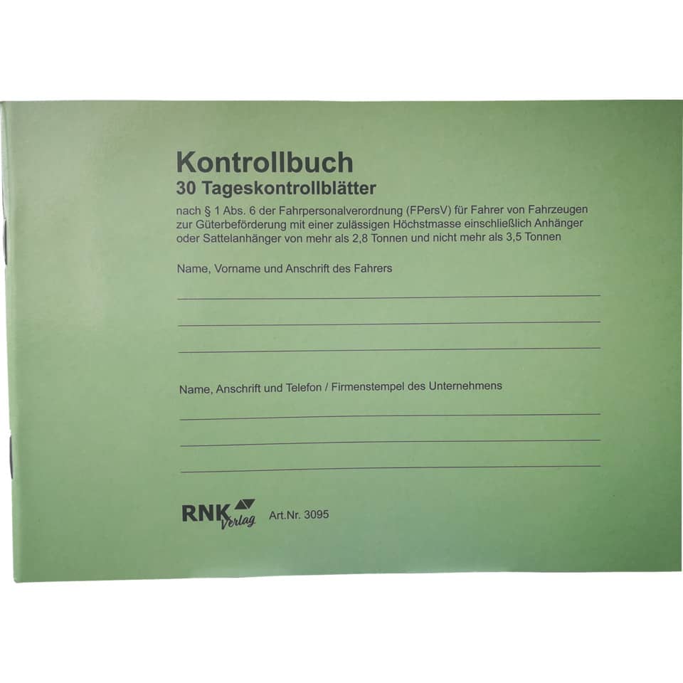 Kontrollbuch Fahrpersonal, A5 quer, 32 Blatt RNK 3095