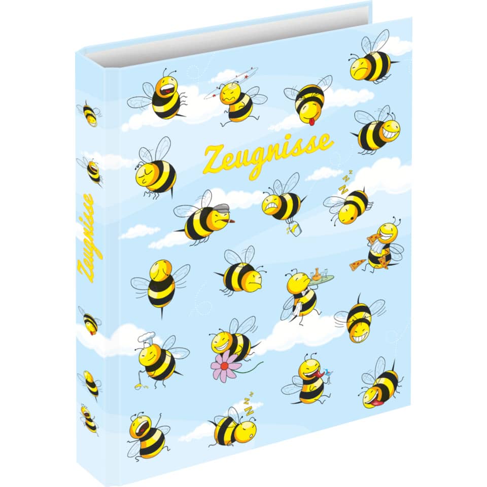 Zeugnisringbuch "Crazy Bees", 4 Ring-Mechanik, DIN A4 RNK 46495 RNK 46495 4Ringe