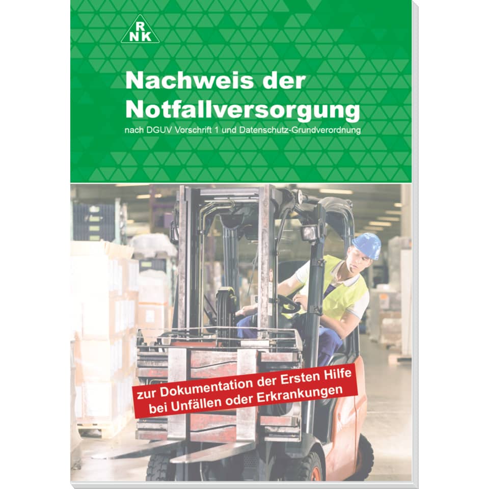 Nachweis der Notfallversorgung, A5, 50 Blatt RNK 3124 RNK 3124 A5/50BL Block