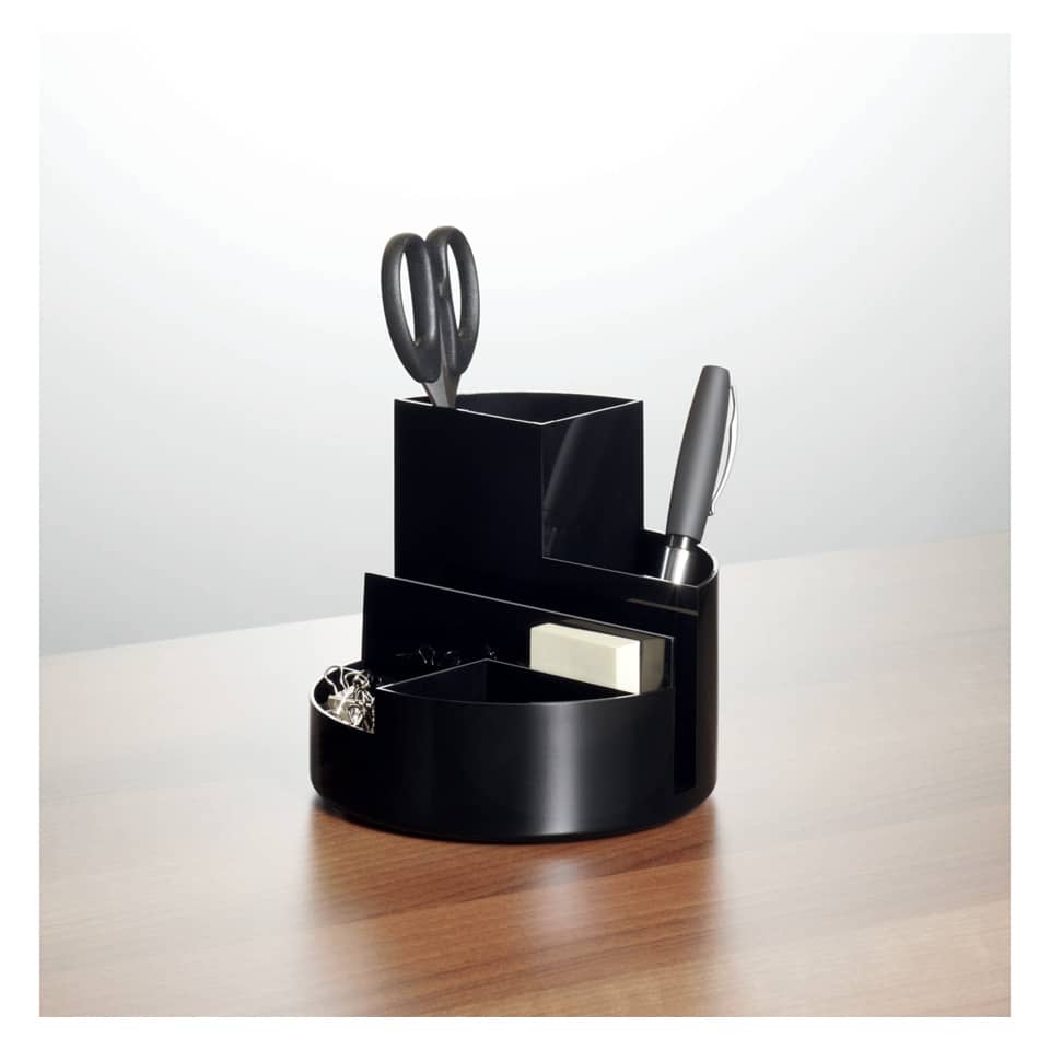 Butler 5 MAULrundbox, 6 Fächer, schlagfester ABS, 140 x 125 mm, schwarz MAUL 4117690 MAUL 41176 90