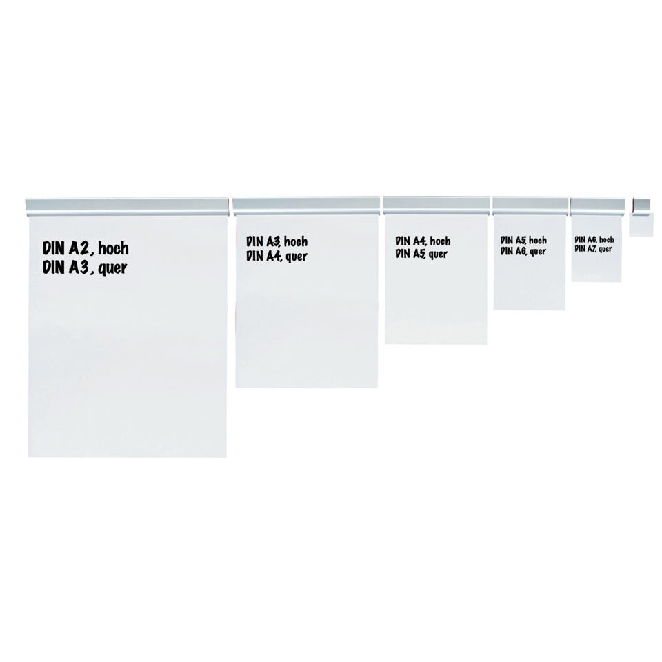 Klemmleiste Aluminium, 21,8 x 1,3 cm, aluminium MAUL 62464 08 MAUL 62464 08 Klemml.