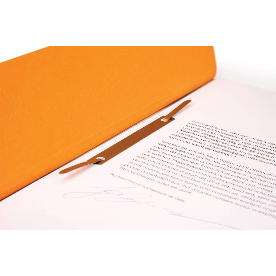 Einhakhefter, A4, halber Vorderdeckel, kaufmännische Heftung, orange FALKEN 80000755 FALKEN 80000755 1/2 Deckel