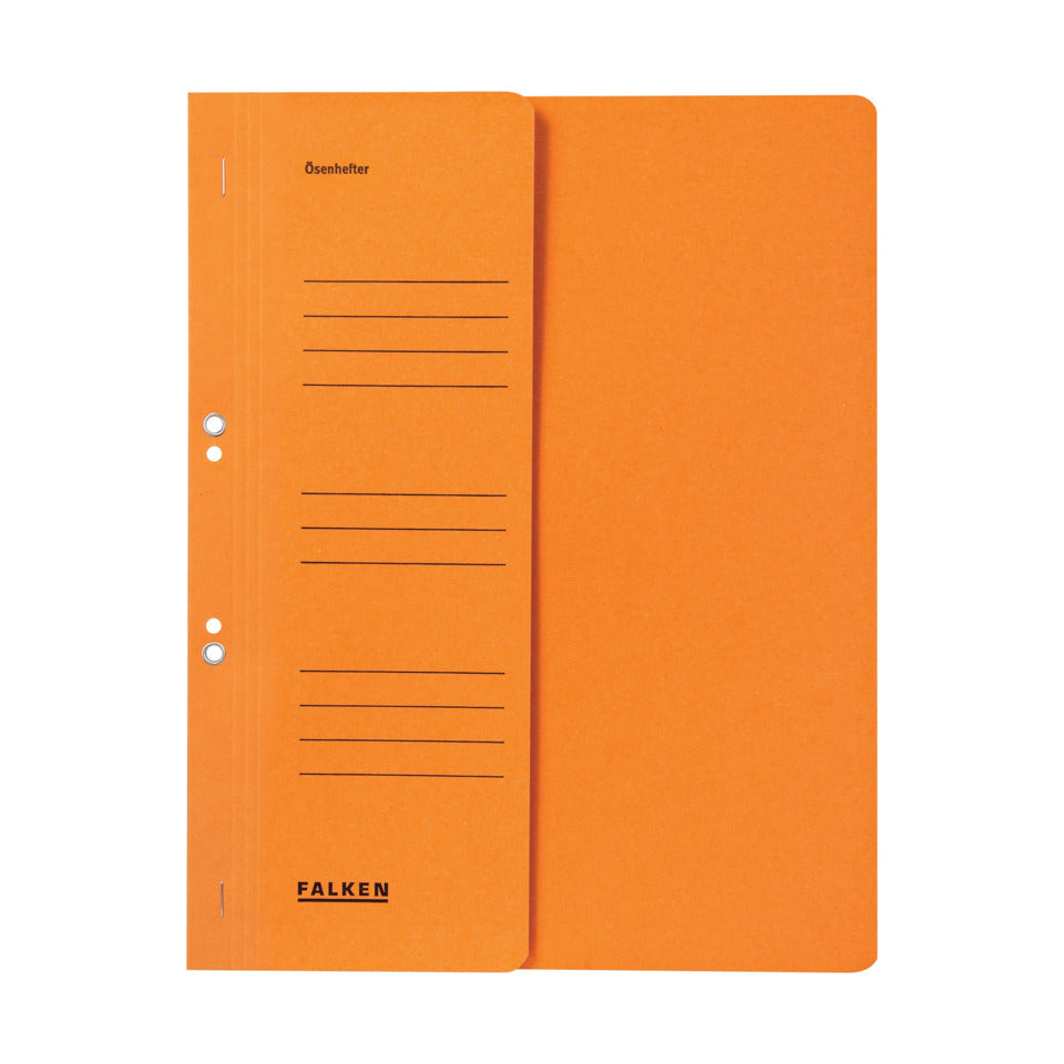 Ösenhefter A4, 250g/m2 Manila-RC-Karton., 1/2 Vorderdeckel, Behördenheftung, orange FALKEN 80003874 FALKEN 80003874 Behördenh.