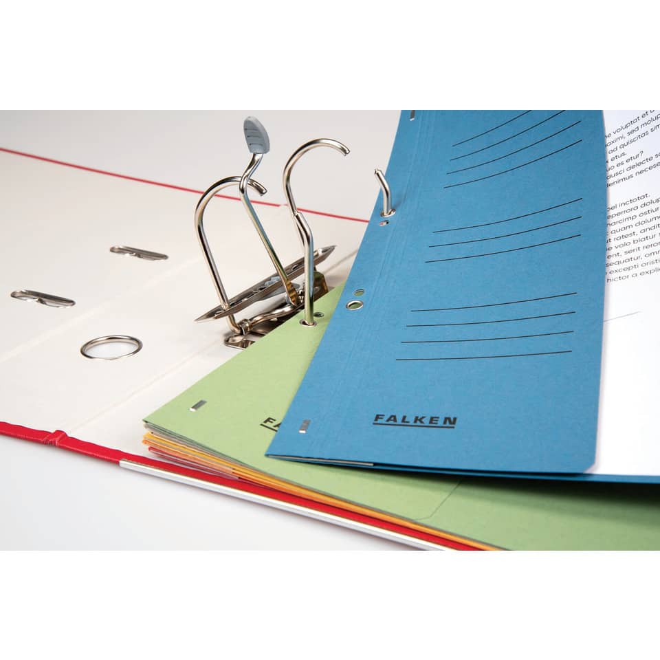 Ösenhefter, A4, 250 g/m², halber Deckel, kfm. Heftung, Manilakarton, orange FALKEN 80000516 FALKEN  80000516