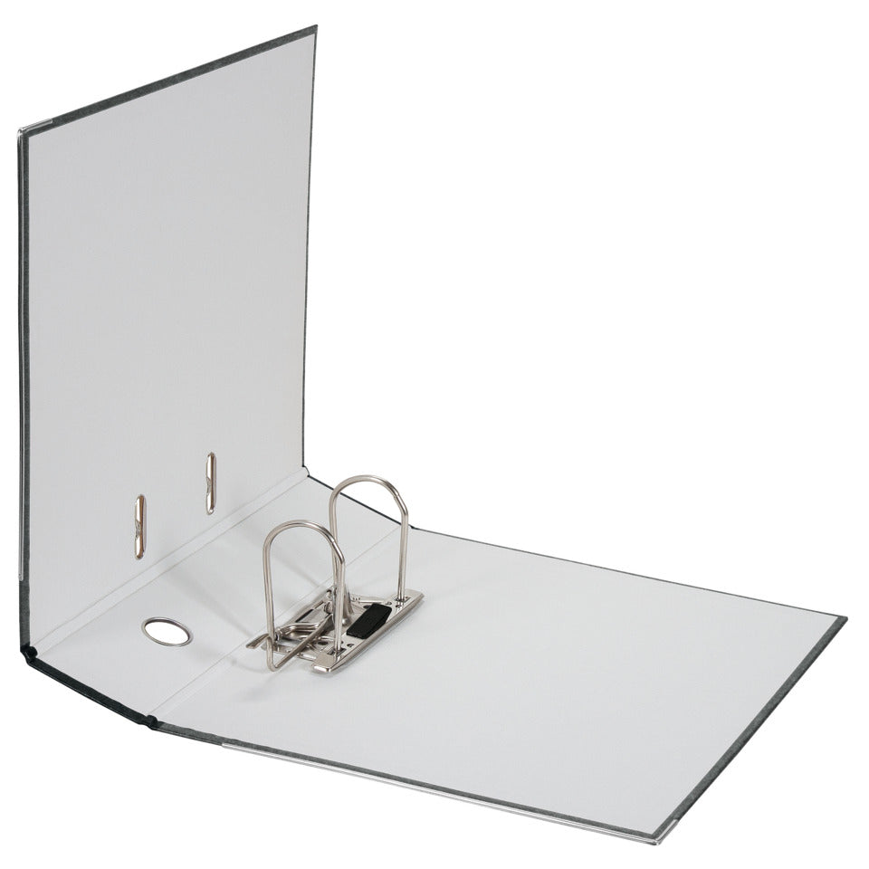 Ordner S80, Wolkenmarmor, A4, 80mm, grau marmoriert, Rücken schwarz  80022544 100022711/80022544 Pappe