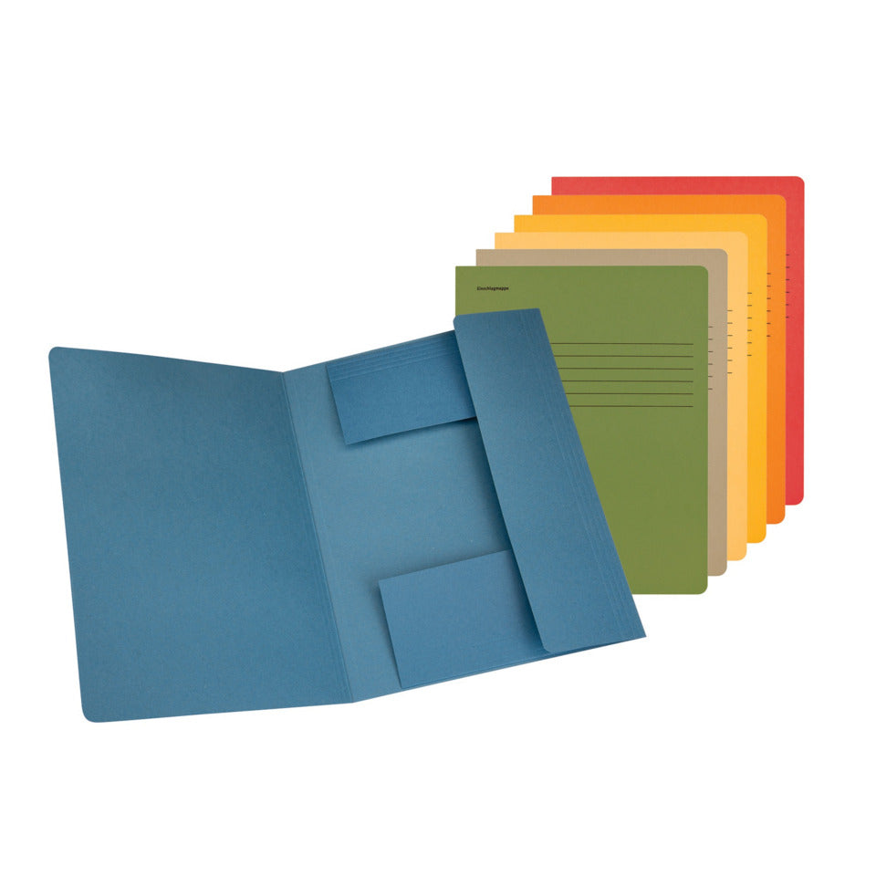 Einschlagmappe A4, 320g/m² Manila-RC-Karton, mit 3 Klappen blau FALKEN 80001316 FALKEN 80001316 320g/m²